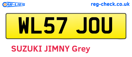 WL57JOU are the vehicle registration plates.