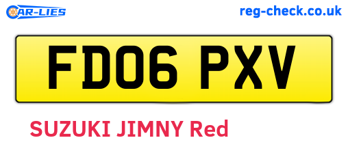 FD06PXV are the vehicle registration plates.