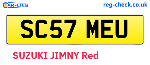 SC57MEU are the vehicle registration plates.