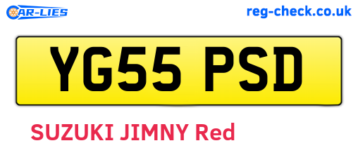 YG55PSD are the vehicle registration plates.