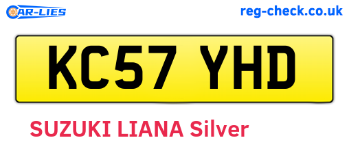 KC57YHD are the vehicle registration plates.