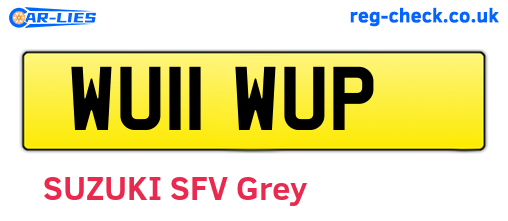 WU11WUP are the vehicle registration plates.