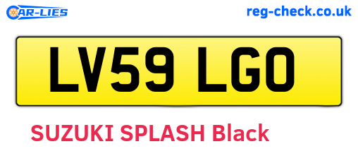 LV59LGO are the vehicle registration plates.