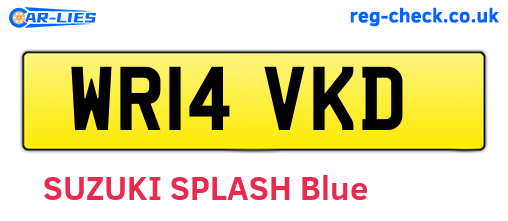 WR14VKD are the vehicle registration plates.