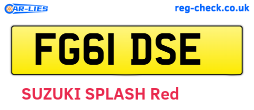 FG61DSE are the vehicle registration plates.