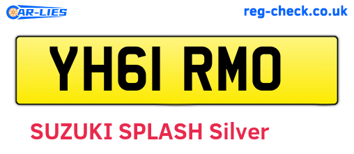 YH61RMO are the vehicle registration plates.