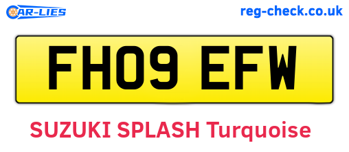 FH09EFW are the vehicle registration plates.