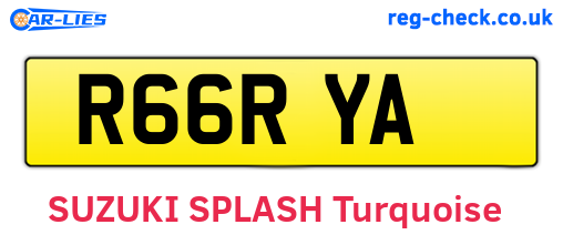 R66RYA are the vehicle registration plates.