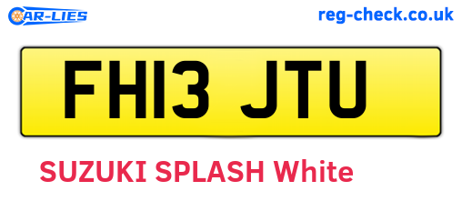 FH13JTU are the vehicle registration plates.