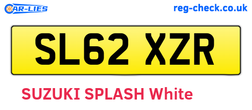 SL62XZR are the vehicle registration plates.