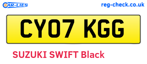 CY07KGG are the vehicle registration plates.