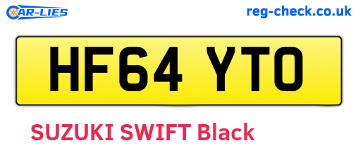 HF64YTO are the vehicle registration plates.