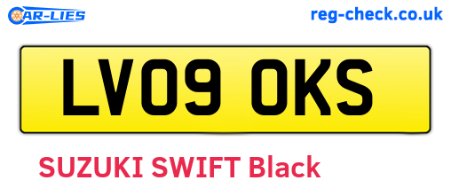 LV09OKS are the vehicle registration plates.