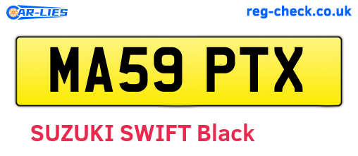 MA59PTX are the vehicle registration plates.