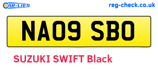 NA09SBO are the vehicle registration plates.