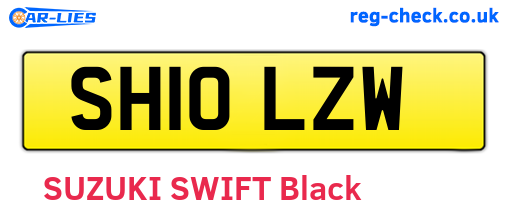 SH10LZW are the vehicle registration plates.