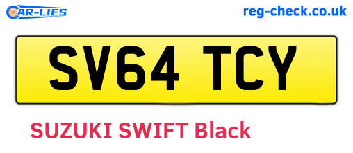 SV64TCY are the vehicle registration plates.