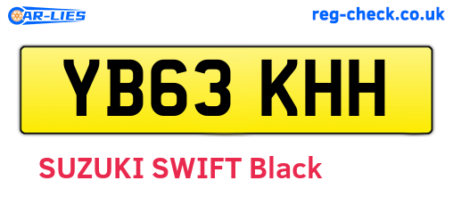 YB63KHH are the vehicle registration plates.