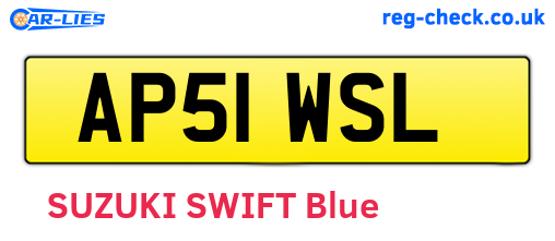 AP51WSL are the vehicle registration plates.