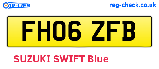 FH06ZFB are the vehicle registration plates.