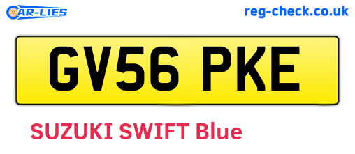 GV56PKE are the vehicle registration plates.