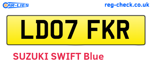 LD07FKR are the vehicle registration plates.