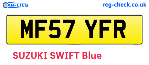 MF57YFR are the vehicle registration plates.