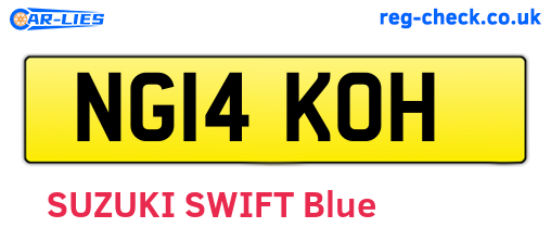 NG14KOH are the vehicle registration plates.