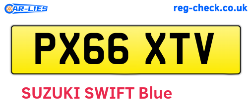 PX66XTV are the vehicle registration plates.