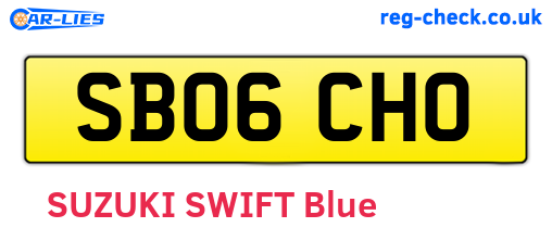 SB06CHO are the vehicle registration plates.