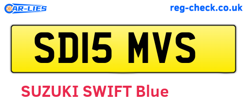 SD15MVS are the vehicle registration plates.