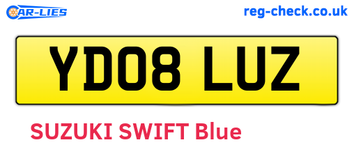 YD08LUZ are the vehicle registration plates.