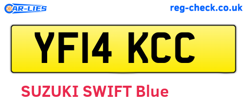 YF14KCC are the vehicle registration plates.