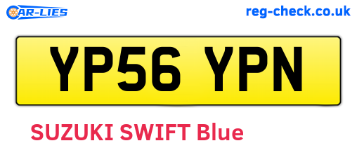 YP56YPN are the vehicle registration plates.