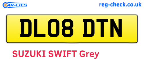 DL08DTN are the vehicle registration plates.