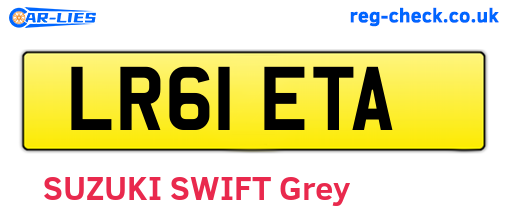 LR61ETA are the vehicle registration plates.