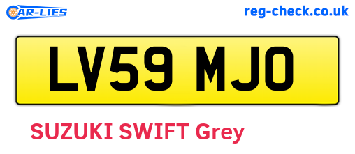 LV59MJO are the vehicle registration plates.