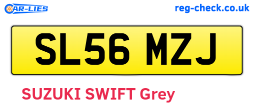 SL56MZJ are the vehicle registration plates.