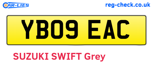 YB09EAC are the vehicle registration plates.