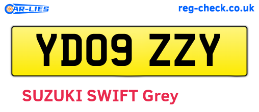 YD09ZZY are the vehicle registration plates.
