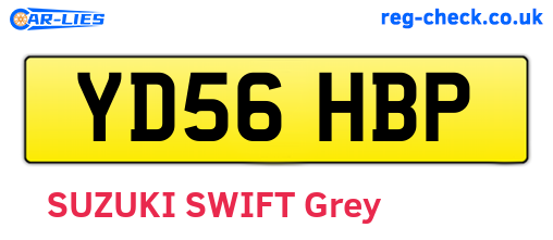 YD56HBP are the vehicle registration plates.