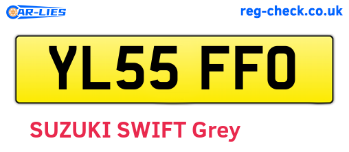 YL55FFO are the vehicle registration plates.