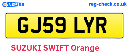 GJ59LYR are the vehicle registration plates.