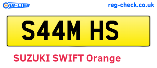S44MHS are the vehicle registration plates.