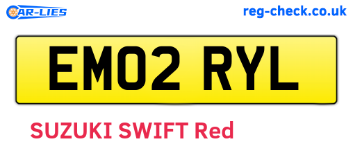 EM02RYL are the vehicle registration plates.