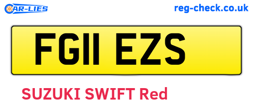 FG11EZS are the vehicle registration plates.