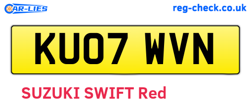 KU07WVN are the vehicle registration plates.