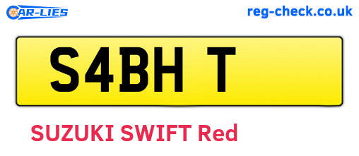 S4BHT are the vehicle registration plates.