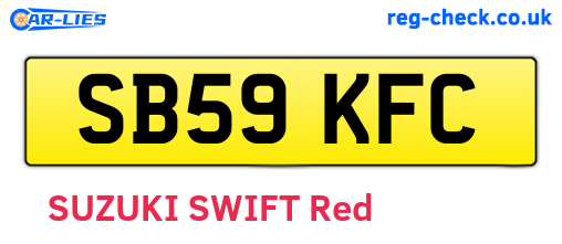 SB59KFC are the vehicle registration plates.