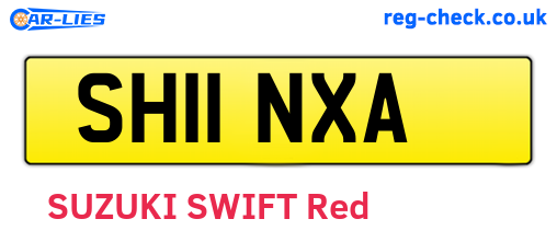 SH11NXA are the vehicle registration plates.